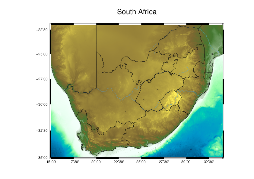 South Africa Topographic Map 2456