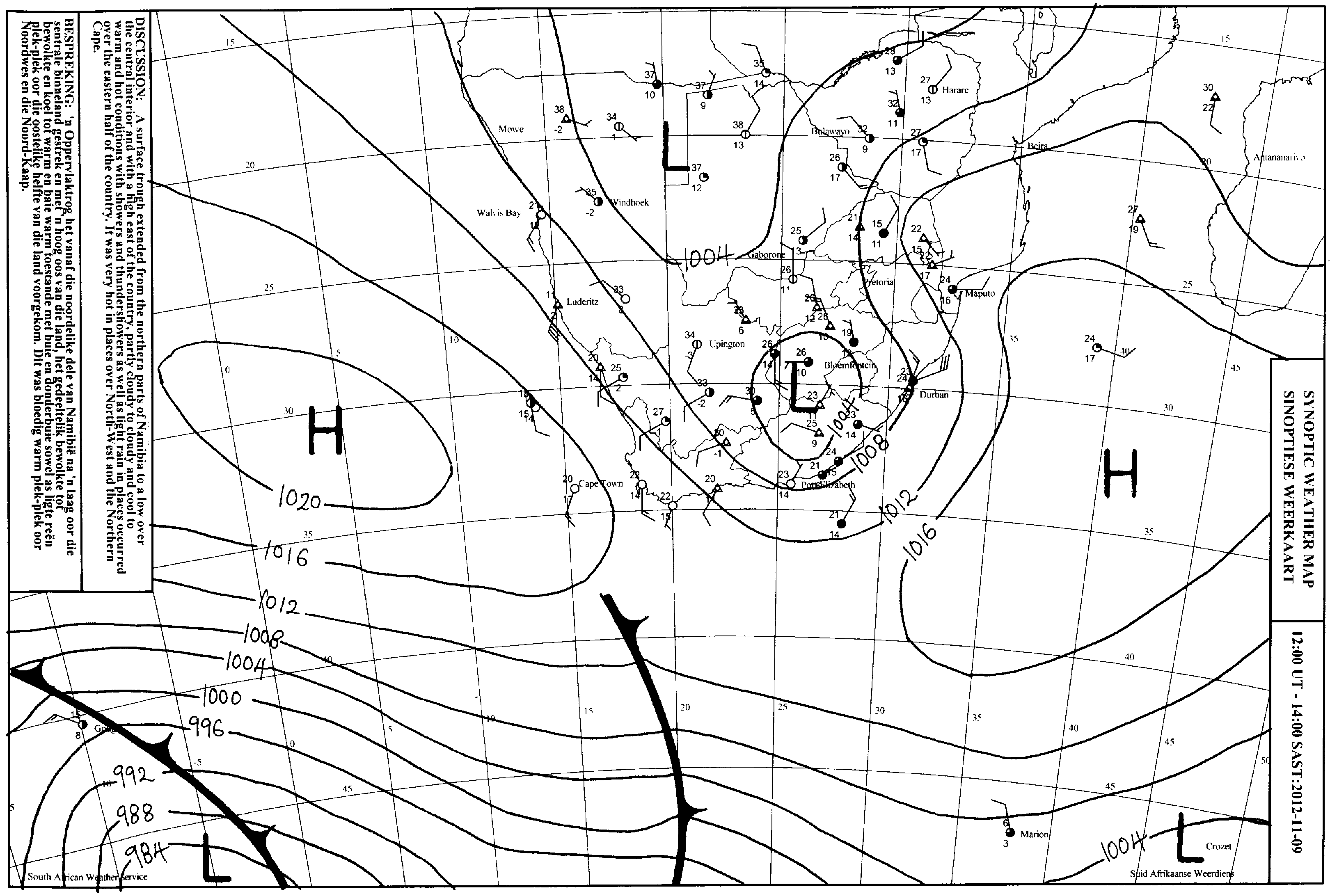 GMT Part 3: Working with NetCDF data by creating a synoptic weather map